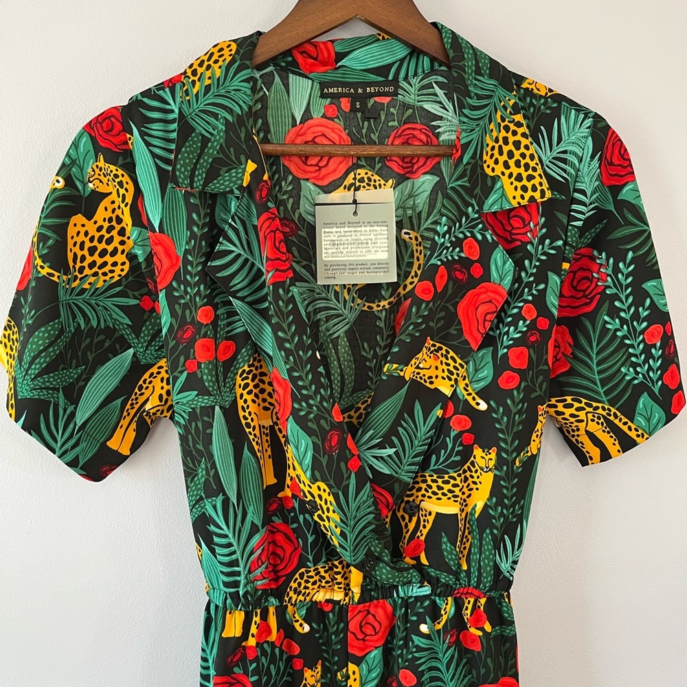 America and beyond botanical Jumpsuit